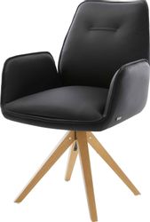 DELIFE Polsterstuhl Zoa-Flex, Holzgestell kantig Natur günstig online kaufen