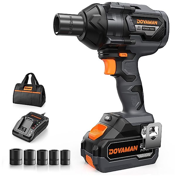 DOVAMAN Akku-Schlagschrauber 1200 Nm, 1/2'', 4,0Ah, 5 günstig online kaufen