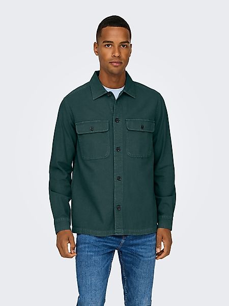 ONLY & SONS Langarmhemd ONSOLIVER TWILL günstig online kaufen
