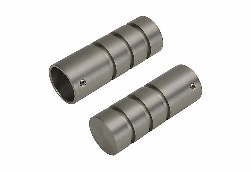 Liedeco Gardinenstangen-Endstück "Zylinder mit Rille" 20 mm günstig online kaufen