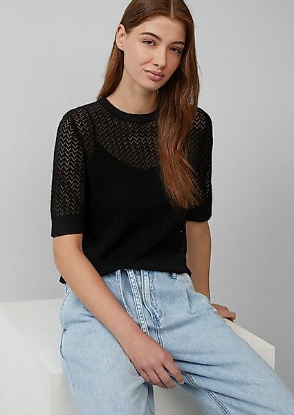 s.Oliver Strickpullover Ajour-Feinstrickpullover aus Viskosemix günstig online kaufen