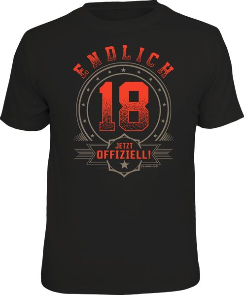 RAHMENLOS® T-Shirt zum Geburtstag: endlich 18, günstig online kaufen