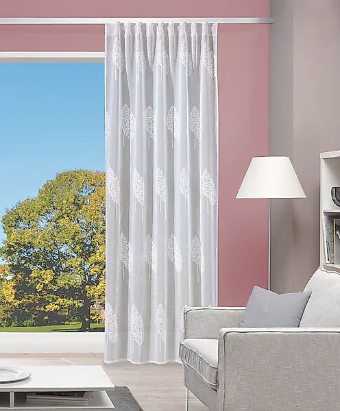 HOME WOHNIDEEN Gardine »ALAVARO« Multifunktionsband 1 Stk. tlg. Fertigschal günstig online kaufen