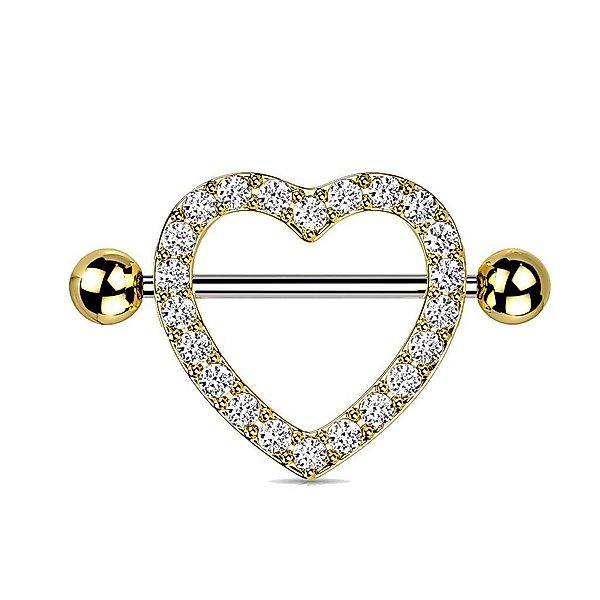 viva-adorno Brustwarzenpiercing Herz Zirkonia Nippelpiercing Brustpiercing, günstig online kaufen