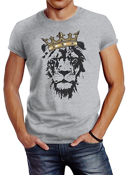Neverless Print-Shirt Herren T-Shirt König der günstig online kaufen