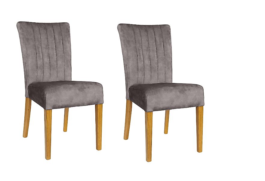 Home affaire 4-Fußstuhl (Set) 2 Stk.vertikale Nähte in der Rückenlehne günstig online kaufen