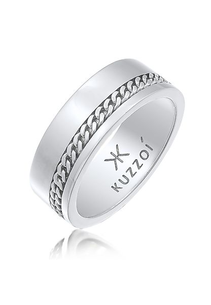 Kuzzoi Silberring Herren Bandring Chunky Chain günstig online kaufen
