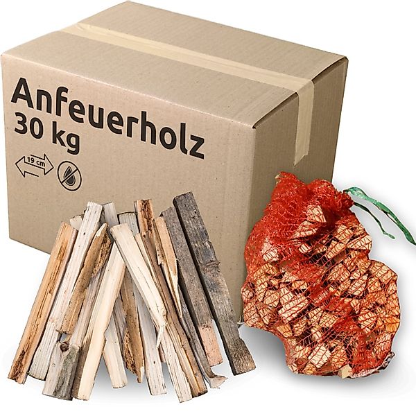 holz4home® Kaminholz Anzündeholz Getrocknet 30 kg günstig online kaufen