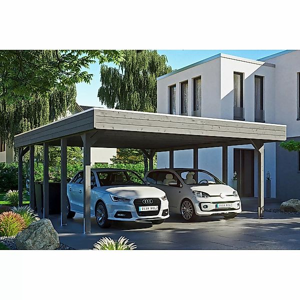 Carport Friesland Schiefergrau 557 x 708 cm mit EPDM-Dach günstig online kaufen