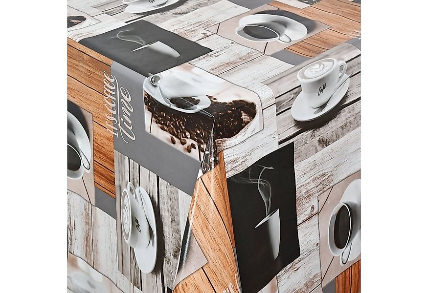Moderno Tischdecke Wachstuch Tischdecke abwaschbar Kaffee-Motiv Braun für G günstig online kaufen