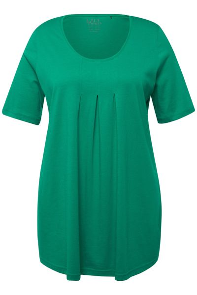 Ulla Popken T-Shirt T-Shirt Zierfalten A-Linie günstig online kaufen