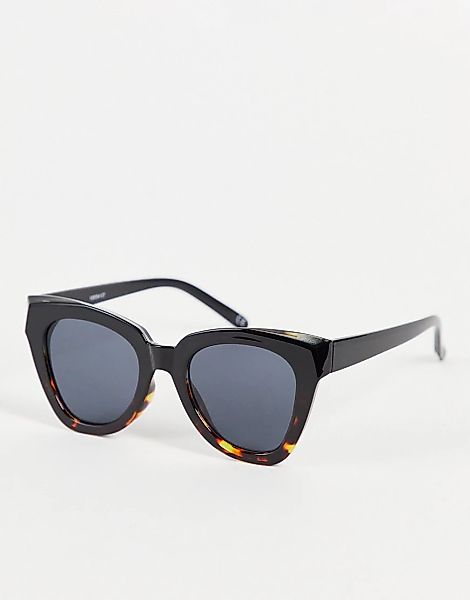 ASOS DESIGN – Abgeschrägte Cat-Eye-Sonnenbrille in verblasster Schildpatt-O günstig online kaufen