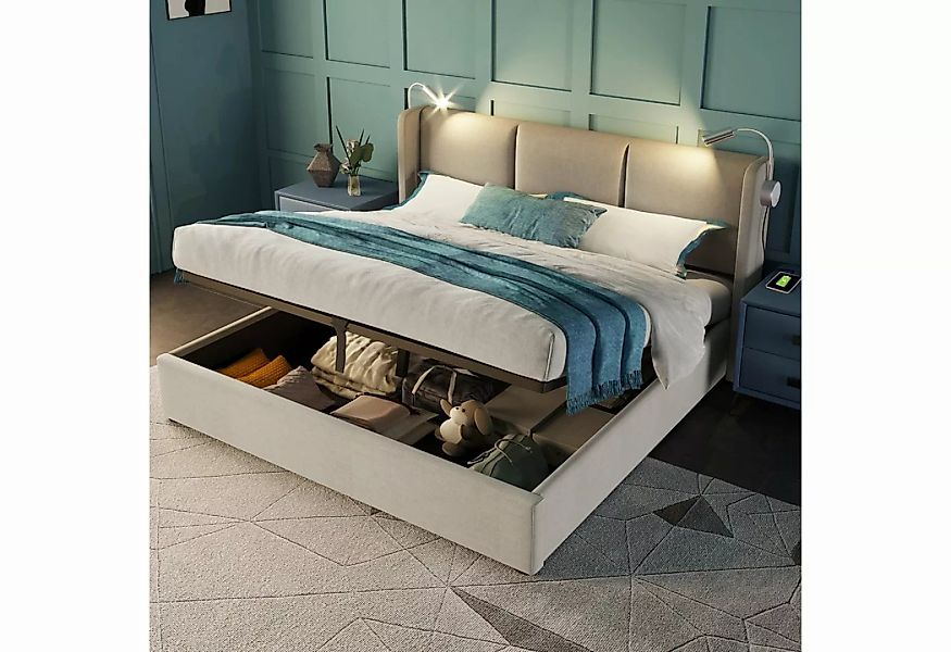 REDOM Polsterbett Doppelbett Stauraumbett Bett (140x200 mit lattenrost(Ohne günstig online kaufen