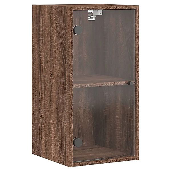 vidaXL Glashängeschrank Wandschrank mit Glastüren Braun günstig online kaufen