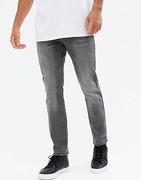 New Look – Schmal geschnittene Jeans in verwaschenem Grau günstig online kaufen