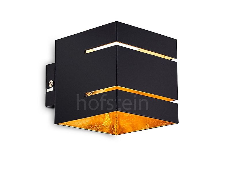 hofstein Wandleuchte »Riccio« Wandlampe aus Metall in Schwarz/Gold mit Schl günstig online kaufen