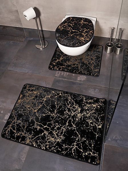 ZELLERFELD Badematte Marmour 3-teilig Bad Matte günstig online kaufen