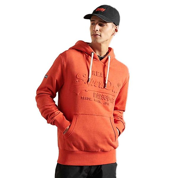 Superdry Vl Emboss Hood Ub Pullover XL Bright Orange Marl günstig online kaufen