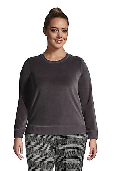 Sweatshirt aus Velours in großen Größen, Damen, Größe: 52-54 Plusgrößen, Gr günstig online kaufen