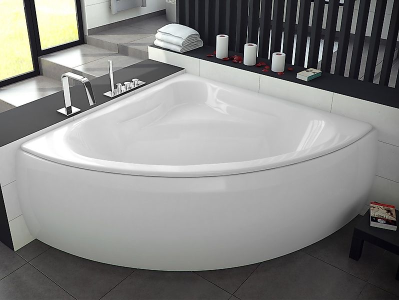 KOLMAN Badewanne Eckbadewanne Mia 130x130, Ablaufgarnitur & Füße GRATIS günstig online kaufen