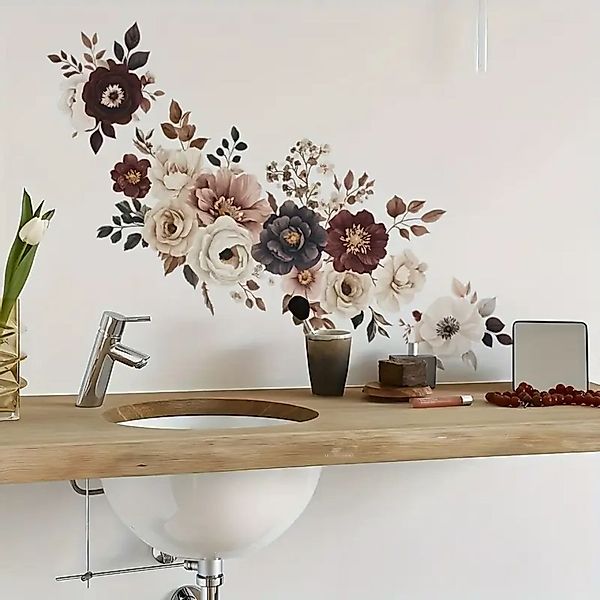 Montegoni Wandsticker Elegante Blumen Wandaufkleber – Selbstklebend für Woh günstig online kaufen