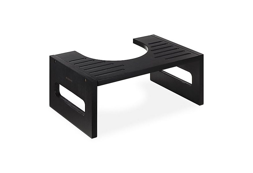 Navaris Fußhocker Bambus Toilettenhocker WC Hocker, Fußstütze, schwarz, ant günstig online kaufen