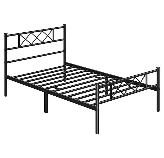 Yaheetech Bettgestell Metallbett mit Lattenrost, Bettrahmen mit Kopfteil, f günstig online kaufen