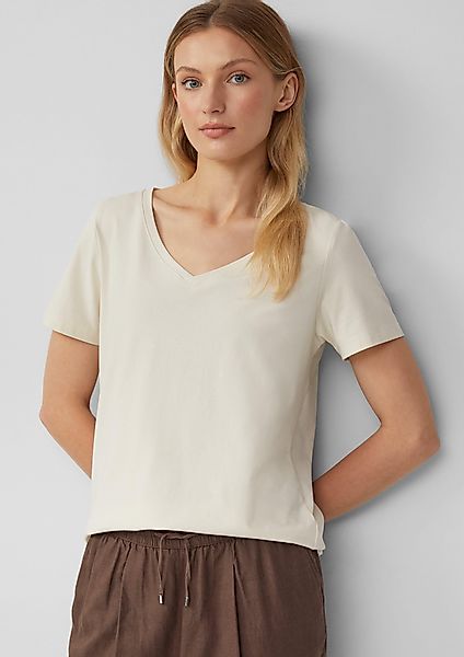 s.Oliver Kurzarmshirt T-Shirt mit V-Ausschnitt günstig online kaufen