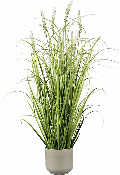 Creativ green Kunstgras "Grasbusch mit Salvienblüten", mit detailgetreuen B günstig online kaufen