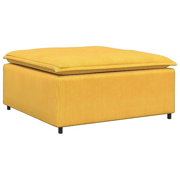 vidaXL Sofaelement Modulares Sofa Fußhocker-Modul Hellgelb günstig online kaufen