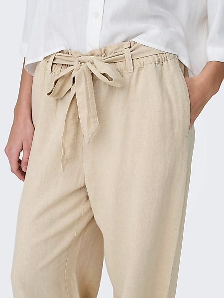 JDY Culotte "JDYSAY MW LINEN BELT PANT WVN NOOS" Sommerhose mit Leinen günstig online kaufen