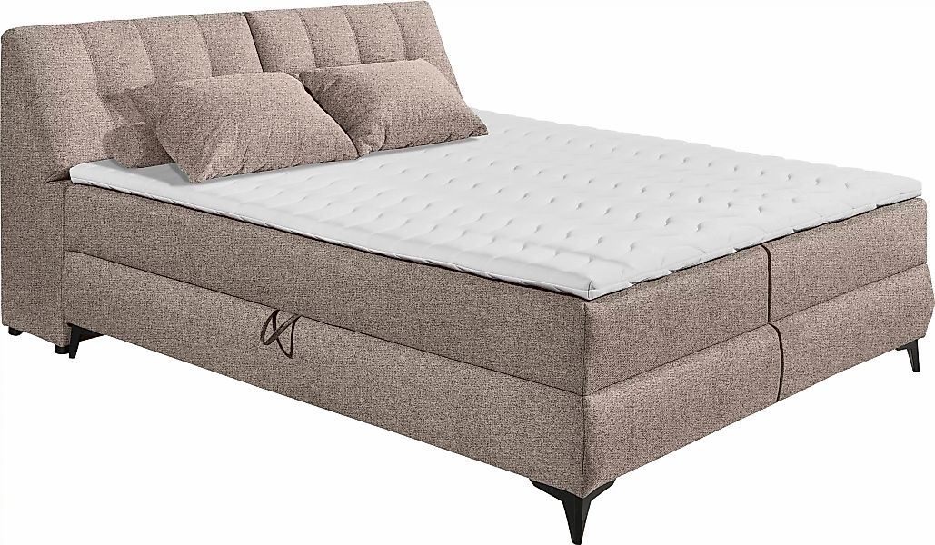 ED EXCITING DESIGN Boxbett "Atlantis", mit Bettkasten und Stauraum im Kopft günstig online kaufen