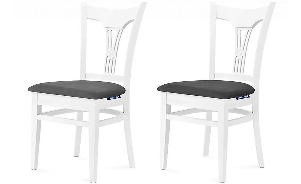 KONSIMO Esszimmerstuhl 2er-Set   ¦ grau ¦ Maße (cm): B: 45,5 H: 90,5 Stühle günstig online kaufen