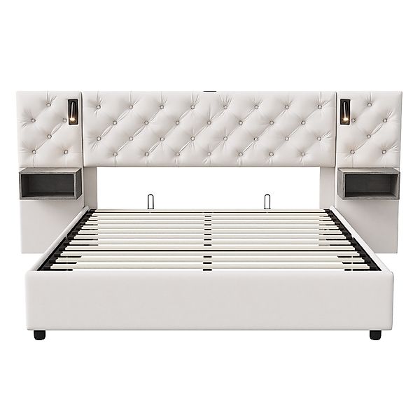PXloue Polsterbett Doppelbett 160×200cm mit 2 günstig online kaufen
