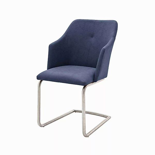 Freischwinger Sessel in Dunkelblau modern (2er Set) günstig online kaufen