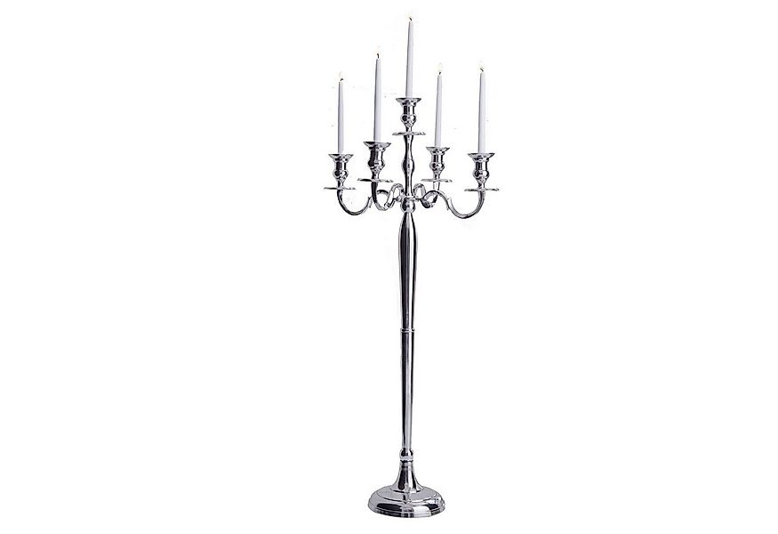 riess-ambiente Kerzenständer MODERN BAROCK 120cm silber, Metall · Kerzenhal günstig online kaufen