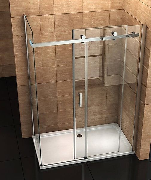 Aloni Eckdusche mit Teilrahmenkonstruktion (verchromt), Duschglas, günstig online kaufen
