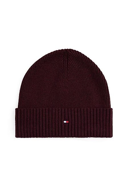 Tommy Hilfiger Strickmütze TH FLAG PIMA COTTON BEANIE Beanie mit Logosticke günstig online kaufen