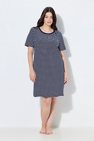 Ulla Popken Bigshirt Bigshirt Ringel Rundhals Halbarm Biobaumwolle günstig online kaufen