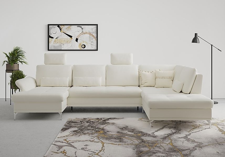 Home affaire Wohnlandschaft "Palm Beach U-Form" Federkern, mit Sitztiefenve günstig online kaufen