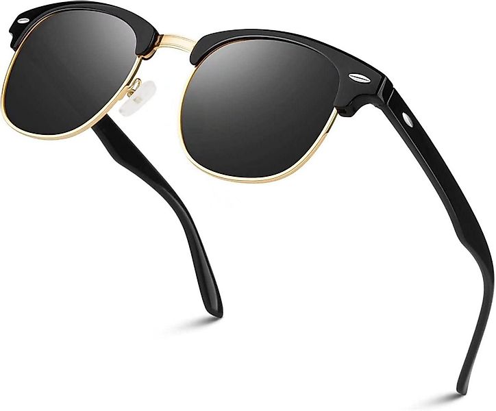 LuxusKollektion Retrosonnenbrille Polarisierte Sonnenbrille Retro Halbrahme günstig online kaufen