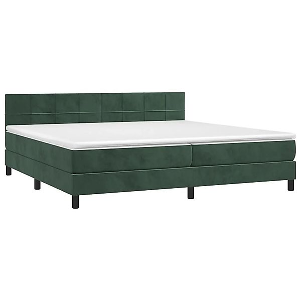 vidaXL Boxspringbett mit Matratze Dunkelgrün 200x200 cm Samt 3141326 günstig online kaufen