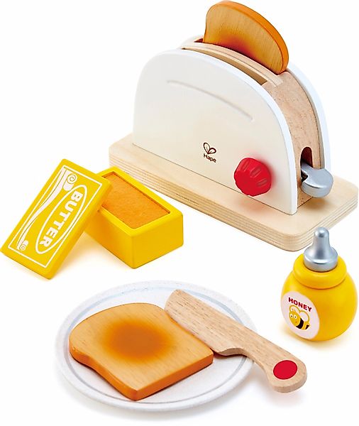 Hape Kinder-Toaster Pop-Up-Toaster-Set, 7-tlg., (Set, 7-tlg), günstig online kaufen