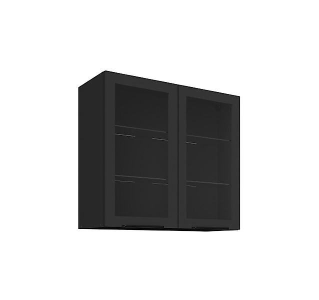 Küchen-Preisbombe Glashängeschrank 80 Küche SIENA Schwarz Küchenzeile Küche günstig online kaufen