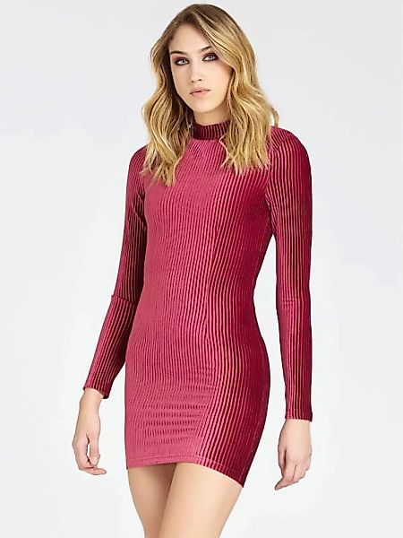 Kleid Rollkragen Streifenmuster günstig online kaufen