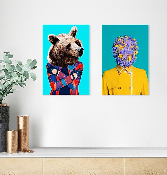 queence Acrylglasbild »Blumenkopf«, Kunst-Blumen-Blumenbilder-klassische Fa günstig online kaufen