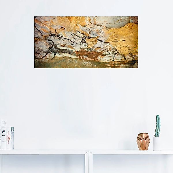 Artland Wandbild "Höhle von Lascaux Stiere", Wildtiere, (1 St.), als Leinwa günstig online kaufen