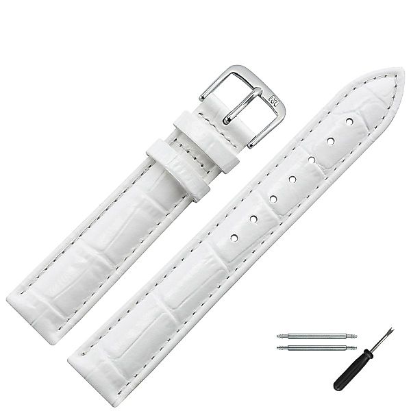 MARBURGER Uhrenarmband 14mm Leder Alligator Prägung günstig online kaufen