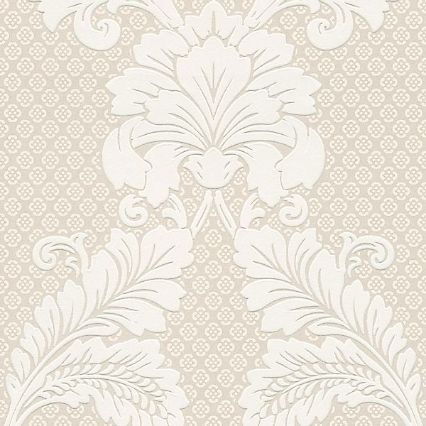 PROFHOME 305441-GU Barock Tapete Ornament Matt Creme Bronze 0,52 m x 10,05 günstig online kaufen