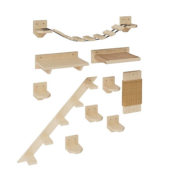 QLS Katzen-Kletterwand, Wandliege Katzenliege Katzenbett Katzenregal günstig online kaufen